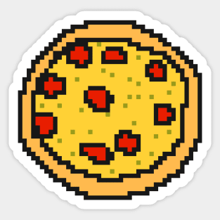 Eating 8bit Pixelart Pizza Food Sticker